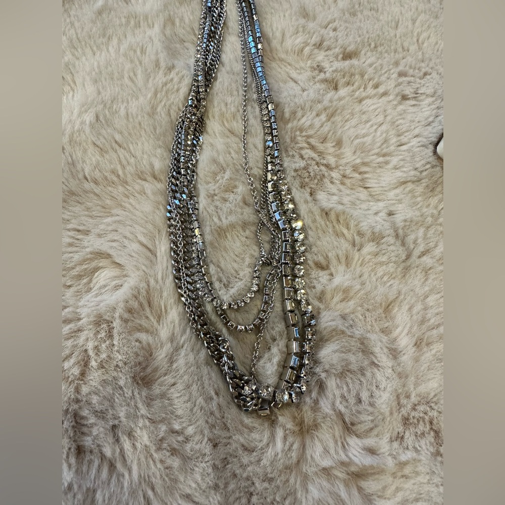 Allsaints multi row necklace